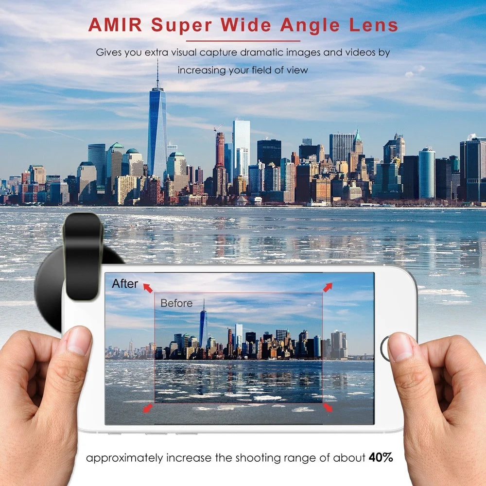 Tongdaytech Mobile Phone Lens 0.45x Super Wide Angle 12.5x Macro HD Camera Lens For iPhone 12 11 8 7 6 XS Huawei Xiaomi Samsung