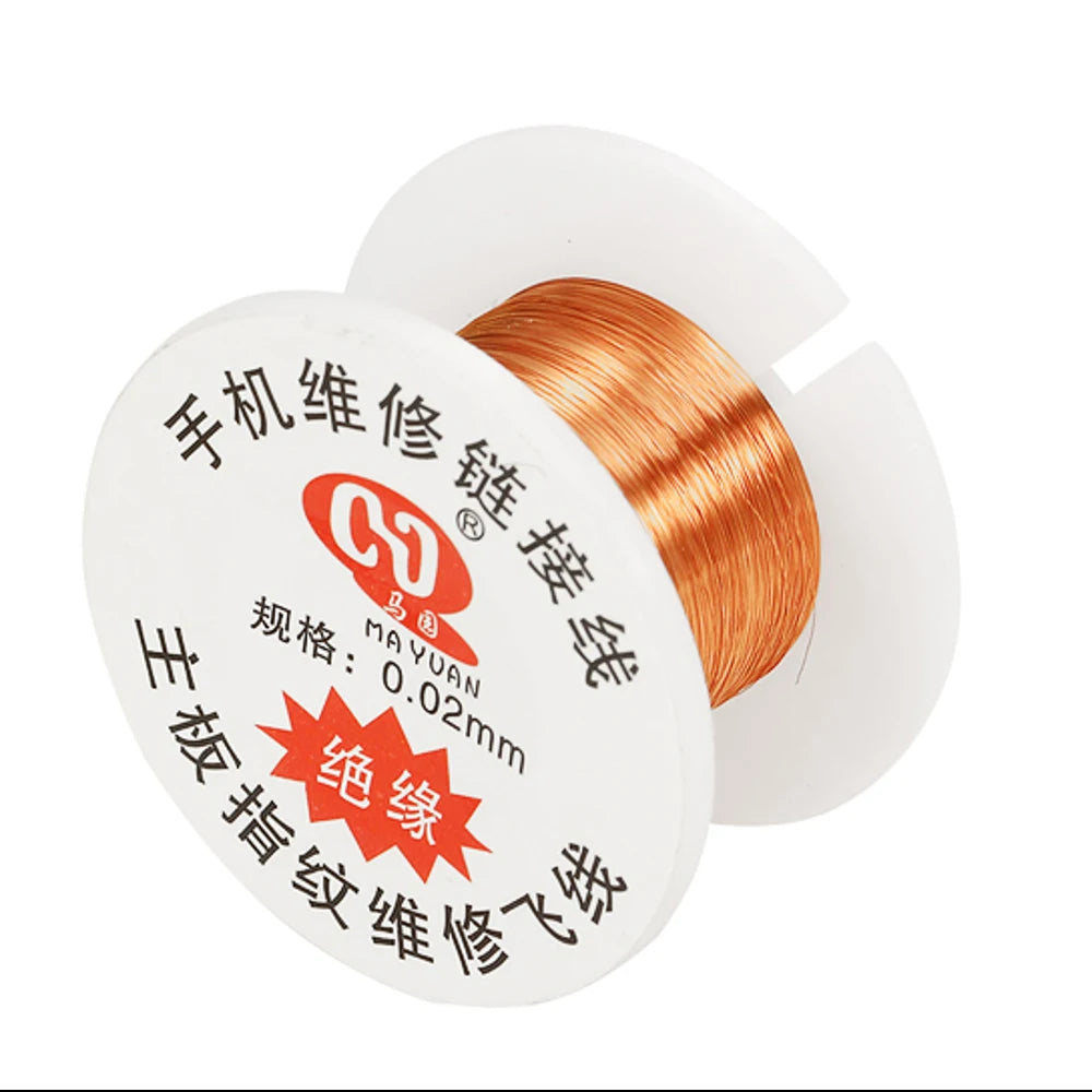 40 Meters 0.02mm PCB Link Wire Copper Soldering Wire Maintenance Jump Line for Mobile Phone Computer PCB Welding Repair Tools